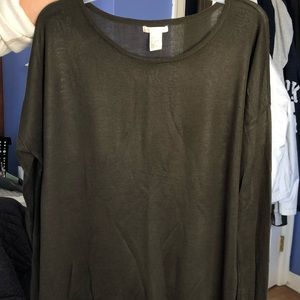 Olive green long sleeve H&M